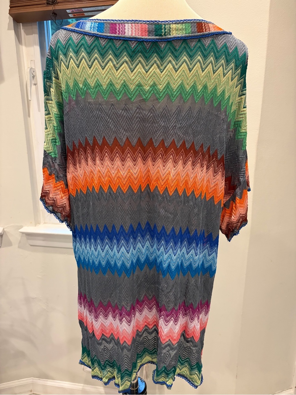 Missoni Multicolor Chevron Knit Tunic in Gray Base - Picture 3 of 6